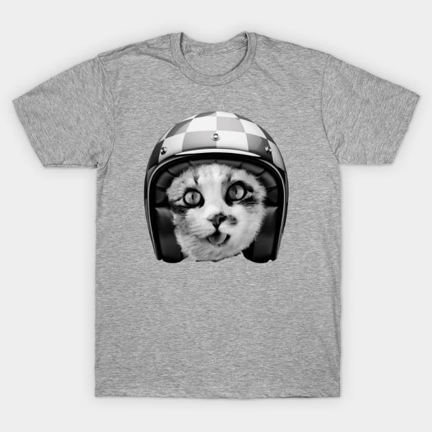 Biker Cat T-Shirt by wamtees